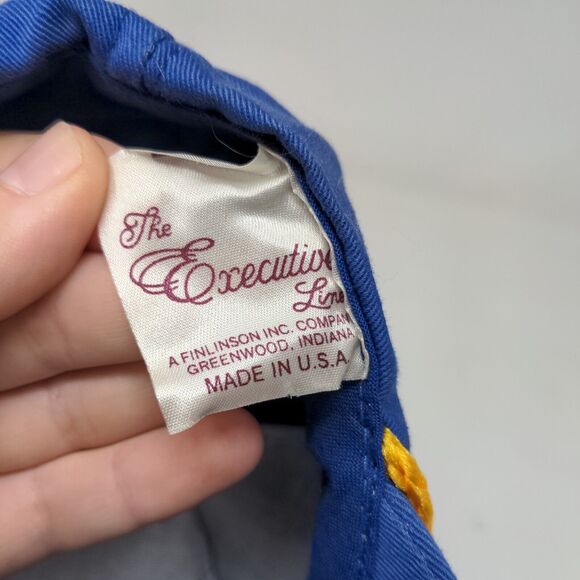 The Executive Line Mens Snapback Trucker Hat Blue Vintage Operation Desert Storm - Picture 11 of 11